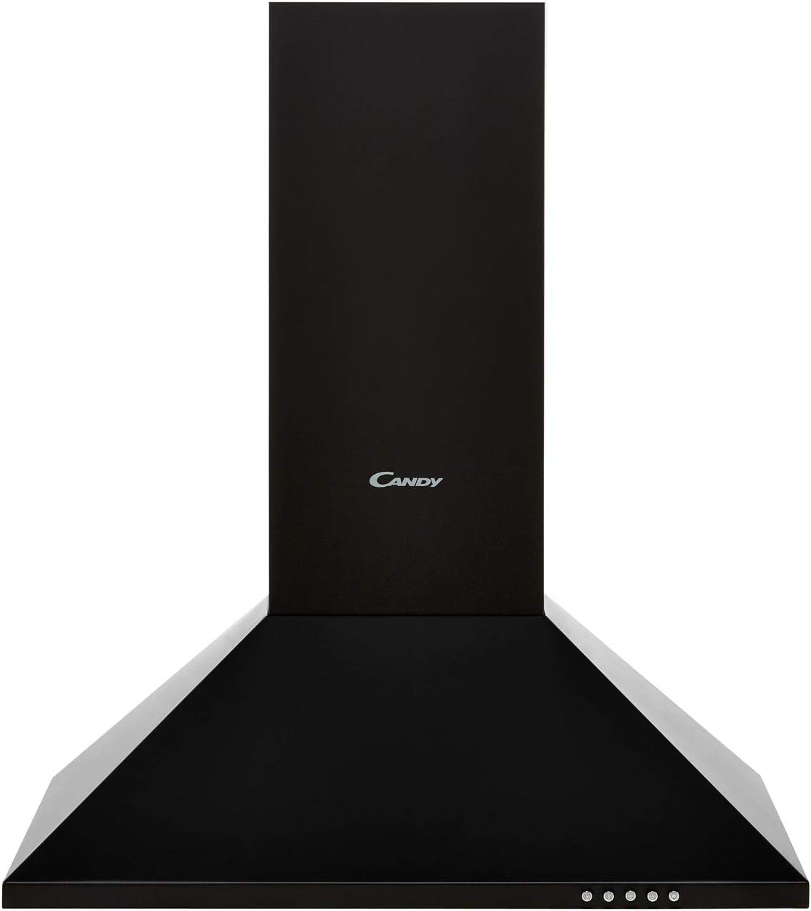 Candy CCE116/1N 3 Speed 60cm Triangle Cooker Hood, LED Lighting, Washable filters, Black, One Size