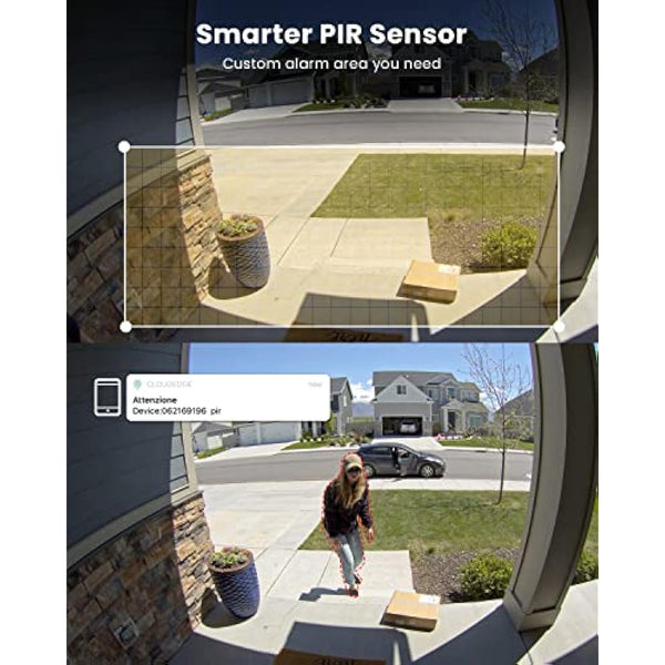 ieGeek 2K Wireless Solar Camera,360° Solar Security Camera Outdoor with 5200mAh Rechargeable Battery Powered,PTZ WiFi CCTV Camera Wireless Outdoor, Pan 355° Tilt 120,PIR Motion Detection