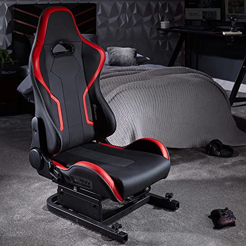 X-Rocker CHICANE Racing Sim Cockpit Racing Chair, Racing Rear Seat Frame for Steering Wheel Stands, Driving Simulation Chair with Adjustable Sliders and Adjustable Height for Racing Rig - BLACK