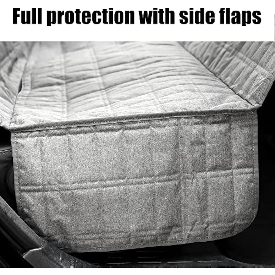PLUTUS PET Dog Car Seat Cover for Back Seat with Side Flaps and Mesh Window, Waterproof Anti-scratch Nonslip Dog Hammock for Cars, Trucks and SUVs
