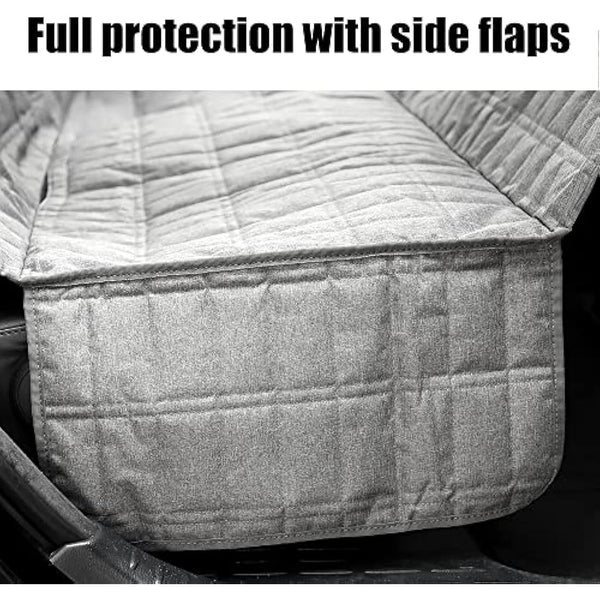 PLUTUS PET Dog Car Seat Cover for Back Seat with Side Flaps and Mesh Window, Waterproof Anti-scratch Nonslip Dog Hammock for Cars, Trucks and SUVs