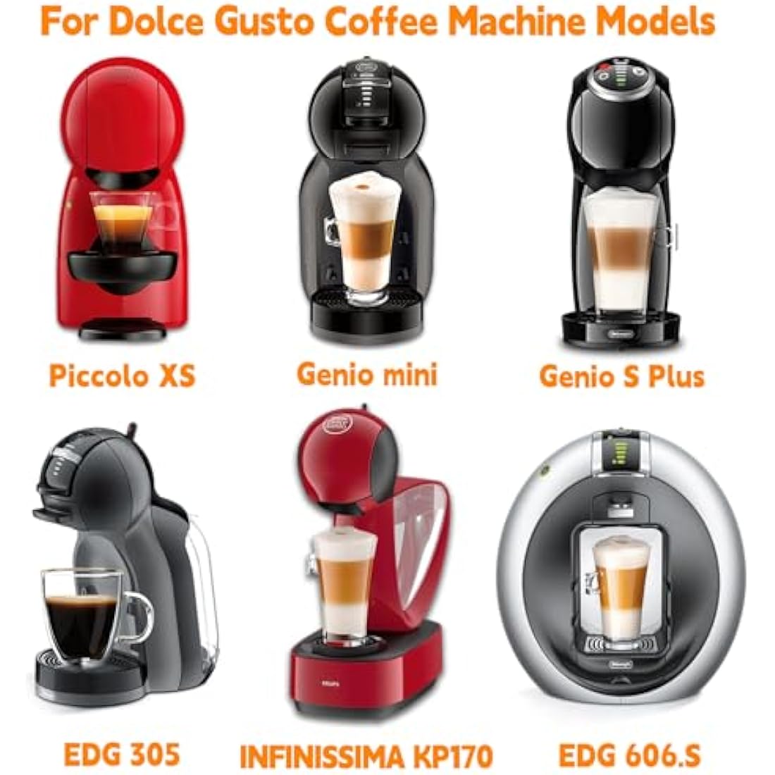 FOVNOT Reusable Capsule Adapter for Dolce Gusto, Coffee Capsule Converter Adapter Refillable Coffee Capsule Adapter with 41mm Tamper Compatiable for Piccolo XS/EDG 305/EDG 606.S/Genio S