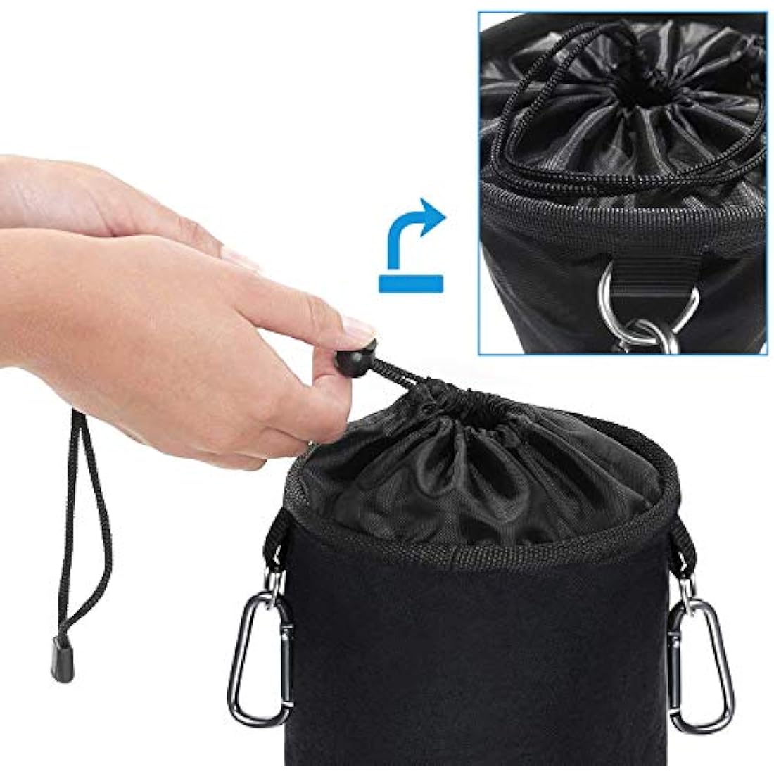 XCOZU Large Peg Bag, Clothes Peg Bags Waterproof with 2 Hanger Clips Keeps Pegs Clean and Dry for Indoor Outdoor Pegs Organizer Storage Use