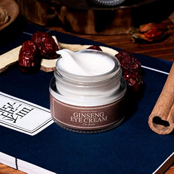 I'm from Ginseng Eye Cream 30g - Rare Ginseng Nourishment for Tired Eyes, Wood-Cultivated Ginseng, Moisture-Lock Formula, Firm Face Line