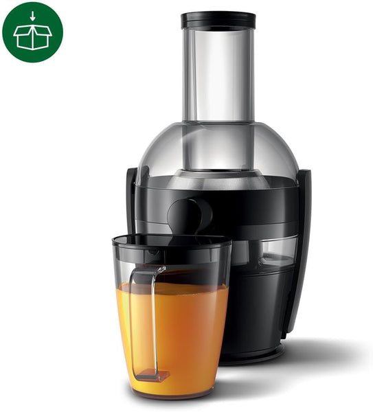 Philips Viva Collection Masticating Juicer, 150W, 1L, XL Tube, Quick Clean Technology, HomeID App, Dishwasher-safe Parts, Drip Stop, Easy Assembly, Compact Storage, Black (HR1889/71)