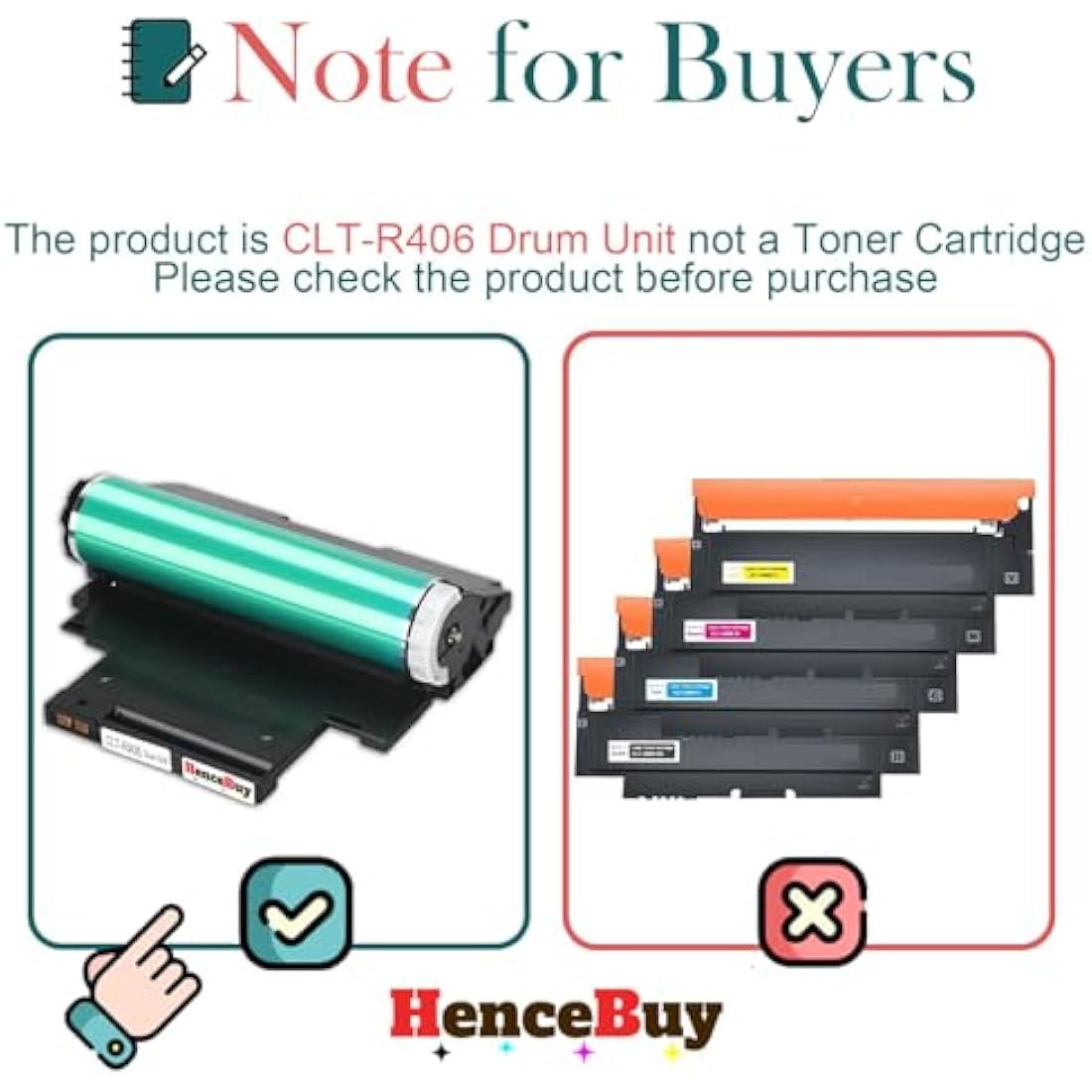HenceBuy CLT-R406 Drum Unit for Samsung R406 CLT-R406/SEE CLP-360 CLP-365 CLX-3305 CLX-3300 SL-C430 Xpress C480fw C480w C430w C460w C460fw C410w C-460 C-480 SL-C467W C-467W C-460FW SL-C 460W Printer