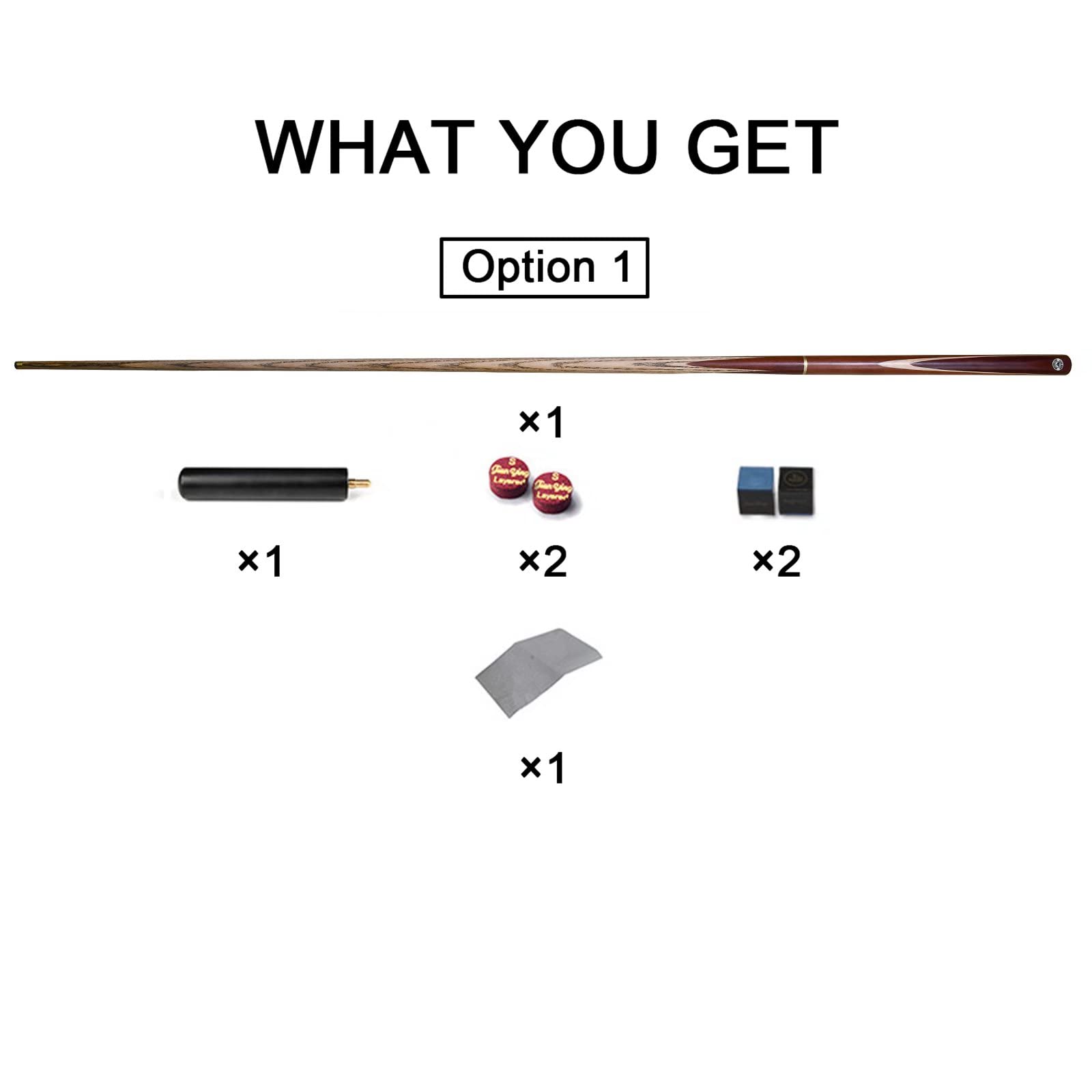 AONETIGER Snooker Cue 3/4 Jointed Handmade Pool Cue Ash Shaft Billiard Cue 3 Piece 57" 18oz Tip 10mm with Extension Accessories Hard Case/Bag Options