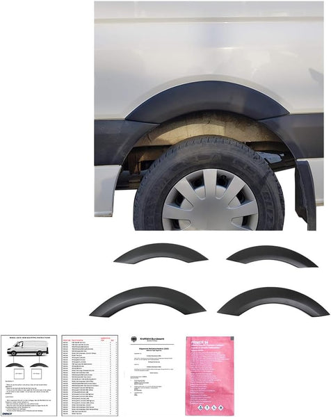 Oneway Set Wheel Arch Trims compatible with Mercedes Sprinter W906 2006-2013 - Matt black