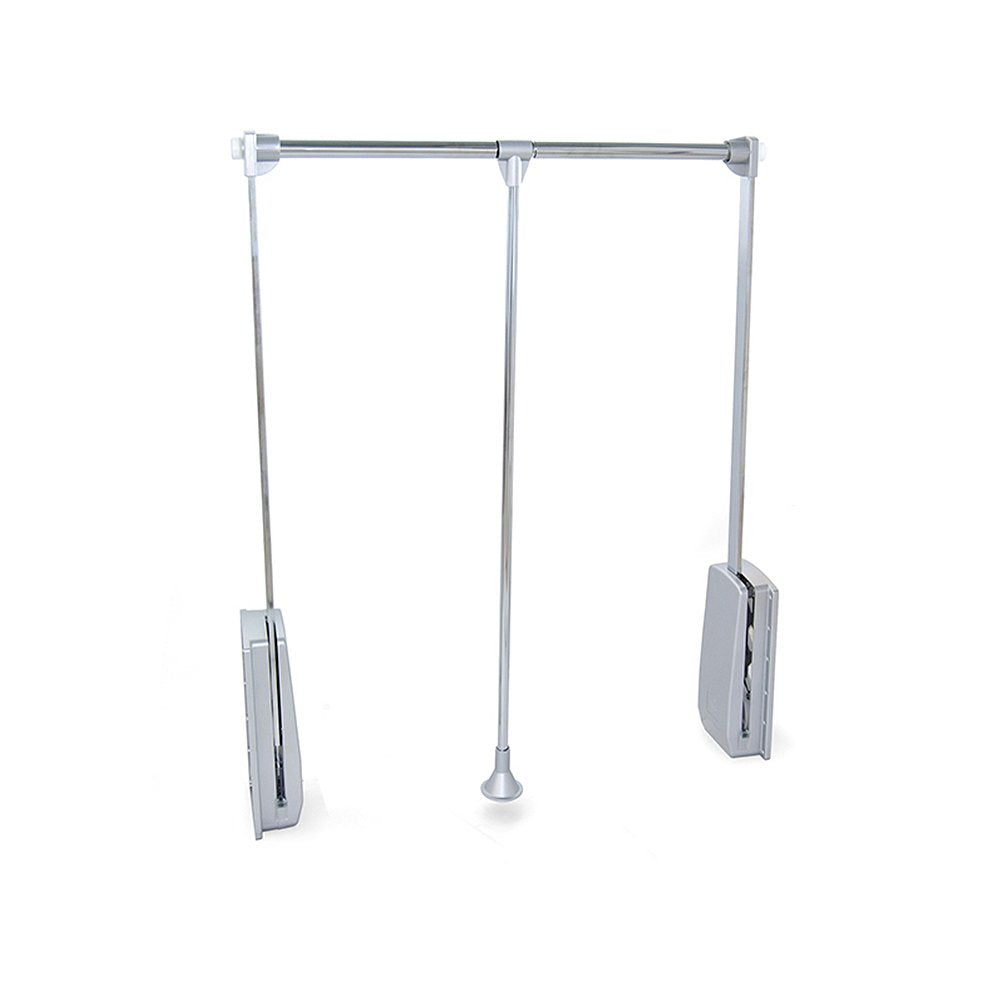 Emuca - Hang Pull Down Wardrobe Rail Lift, Adjustable Width 830-1150 mm (32,67-45,27 inch), Chromed