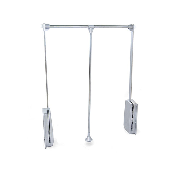 Emuca - Hang Pull Down Wardrobe Rail Lift, Adjustable Width 830-1150 mm (32,67-45,27 inch), Chromed