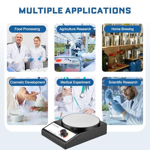 ANZESER Magnetic Stirrer Magnetic Mixer 3500 RPM with Stir Bar Max Stirring Capacity 3000mL (UK PLUG)