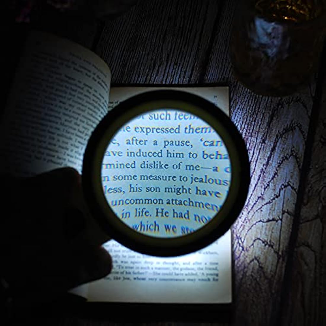 Magnifying Glass with Light, 30X Handheld Large Magnifying Glass 12 LED Illuminated Lighted Magnifier for Macular Degeneration, Seniors Reading, Soldering, Inspection, Coins, Jewelry, Exploring