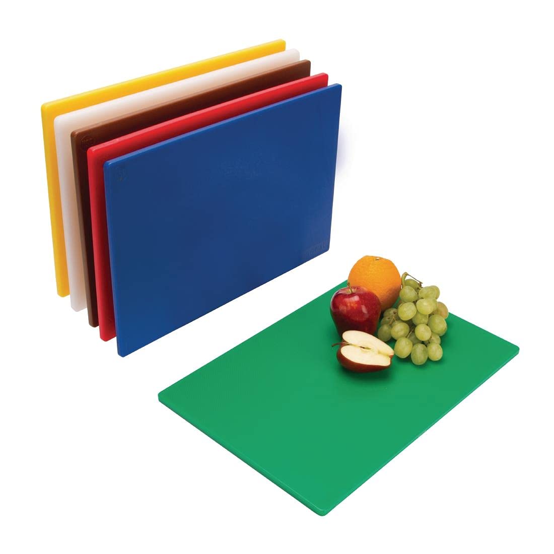 Hygiplas Standard Low Density Chopping Board Set 12X455X305mm Cutting 6pc