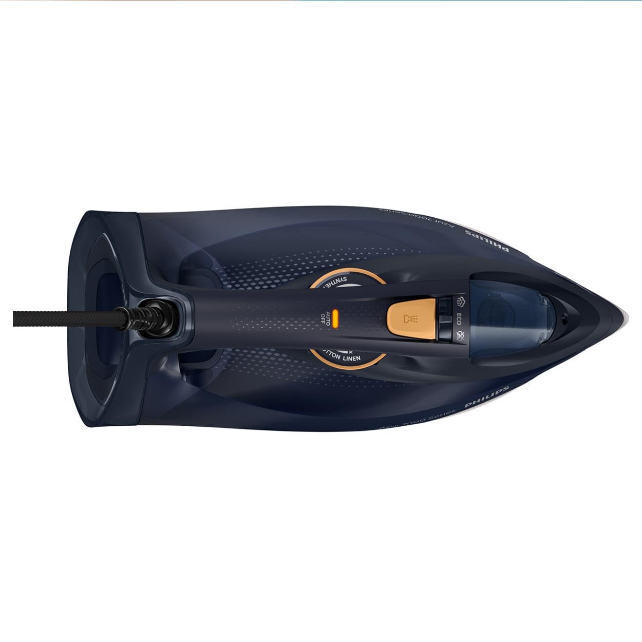 Philips 7000 Series Steam Iron, Powerful 3000W, 50g/min Steam, 250g Steam Boost, SteamGlide Elite Soleplate for Smooth Gliding, Blue/Yellow