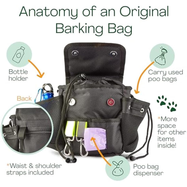 Barking Bags | The Original Dog Walking Bag | Stylish, Waterproof, & Award-Winning | Treat & Poop Bag Dispenser | Perfect for Training, Walks, & Essentials | As Seen on Dragons' Den