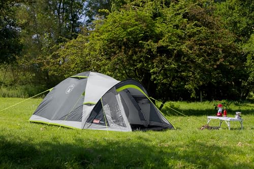 Coleman Tent Darwin 2-4 Person | Compact Lightweight Dome Tent | Models with Darkened Bedroom | Camping, Festival and Hiking Tent | 4500mm Waterproof | with Sewn-in Groundsheet