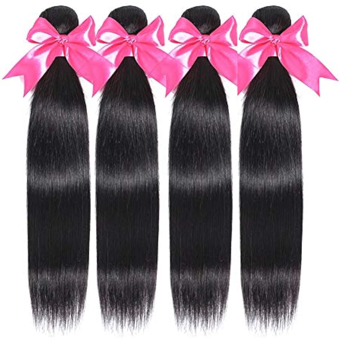 12A Brazilian Hair Bundles Straight Human Hair Weave Bundles Brazilian Straight Hair 3 Bundles Natual Black Color 300g Total 10 12 14 inch Romface