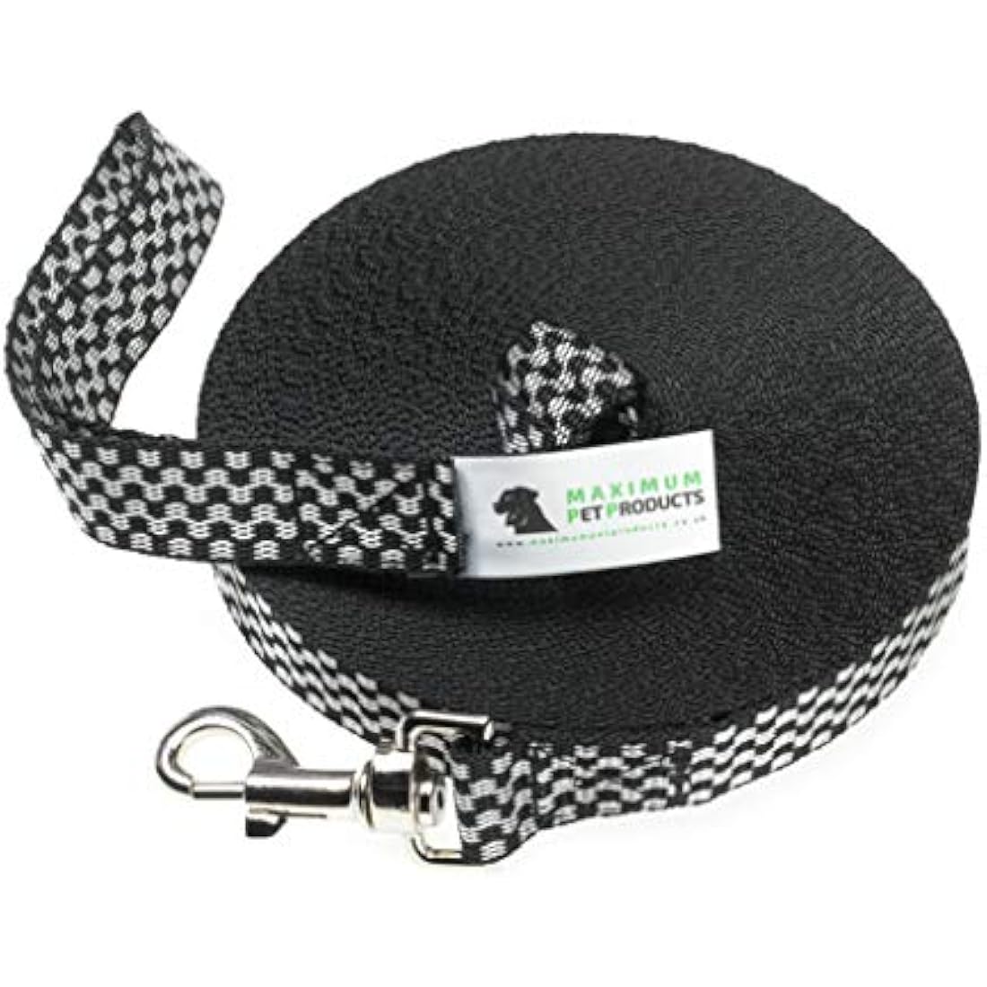 Maximum Pet Products Chequered Dog & Horse Training Lunge Lead. 25mm - 1" Wide. Very Strong) 65ft/20M