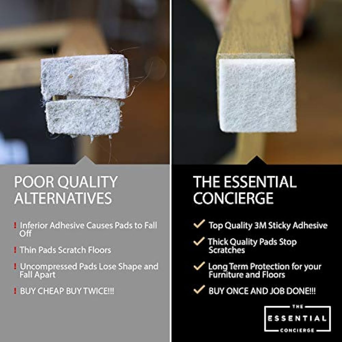 Furniture Pads to Protect Wood Floor. 3M Strong Adhesive Furniture Felt Pads for Furniture Feet. 137 Set of Felt Furniture Pads for Chair and Table Legs