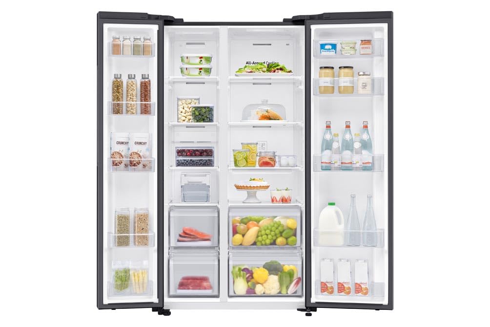 Samsung American Style Fridge Freezer with SpaceMax Technology, Power Cool and Power Freeze Technology, Black, RS62DG5003B1E