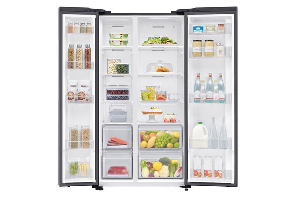 Samsung American Style Fridge Freezer with SpaceMax Technology, Power Cool and Power Freeze Technology, Black, RS62DG5003B1E