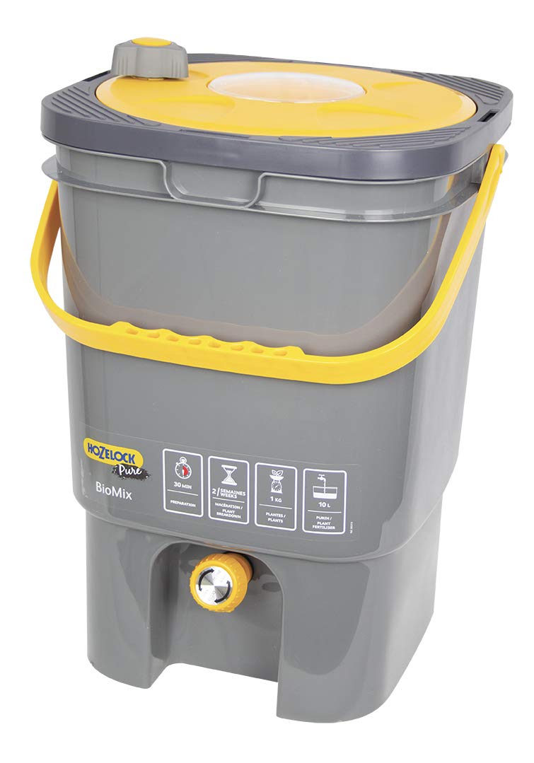 HOZELOCK - Liquid Fertaliser Biomix : Natural Gardening, Homemade Nutrient Rich Liquid Plant Feed, Ultimate Solution to Care for Plants, Easy-to-use