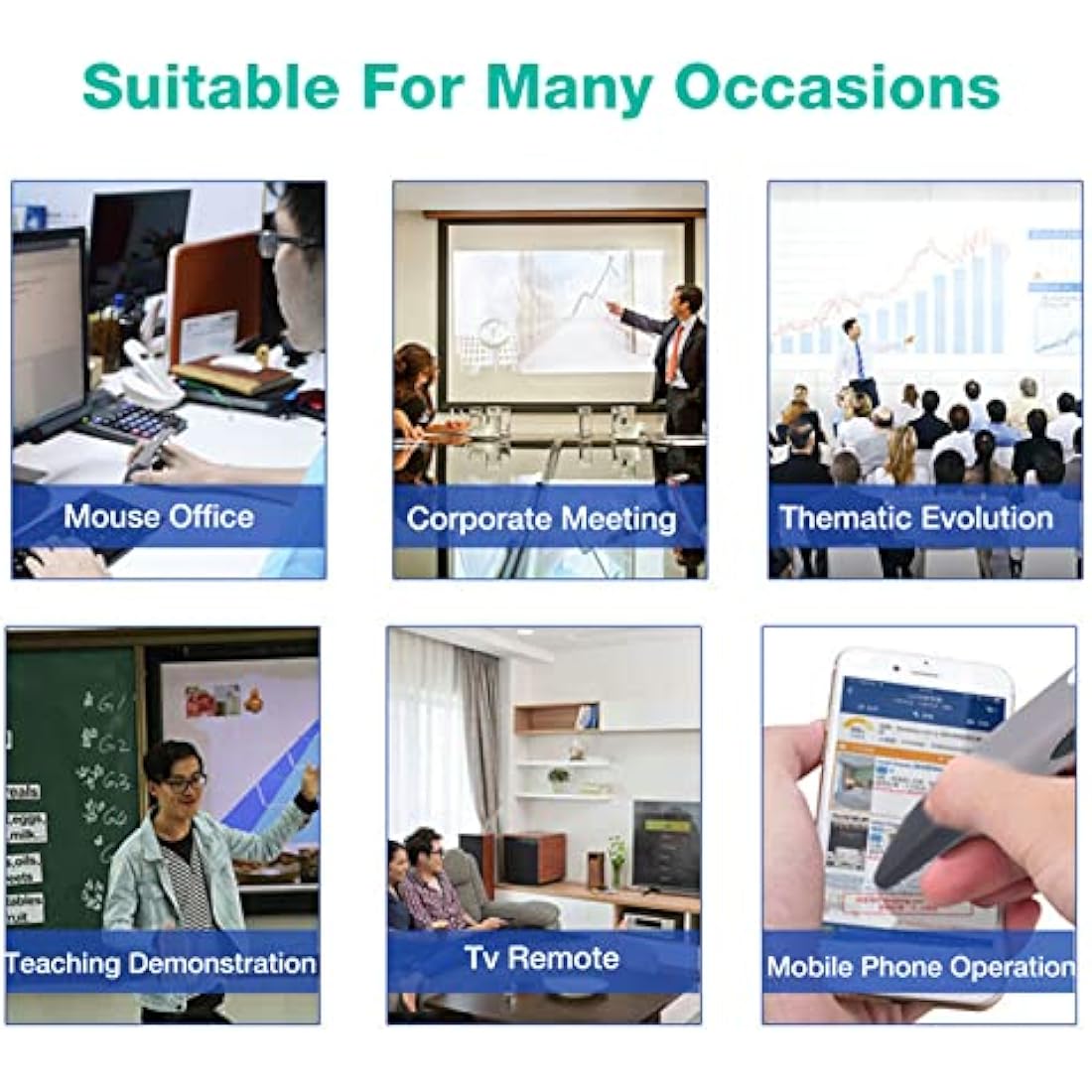 ASHATA Wireless Optical Mouse Pen, 2.4G USB Wireless Pen Mouse with Adjustable 800/1200/1600DPI, Creativity Extremely Handover Computer Stylus for PC Laptop(Black gray)