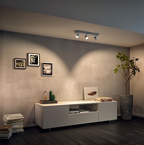 Philips myLiving Star WarmGlow Dimmable LED Spotlight, 3 x 4.5 W LED Light, Instant Start, Easy Installation - White