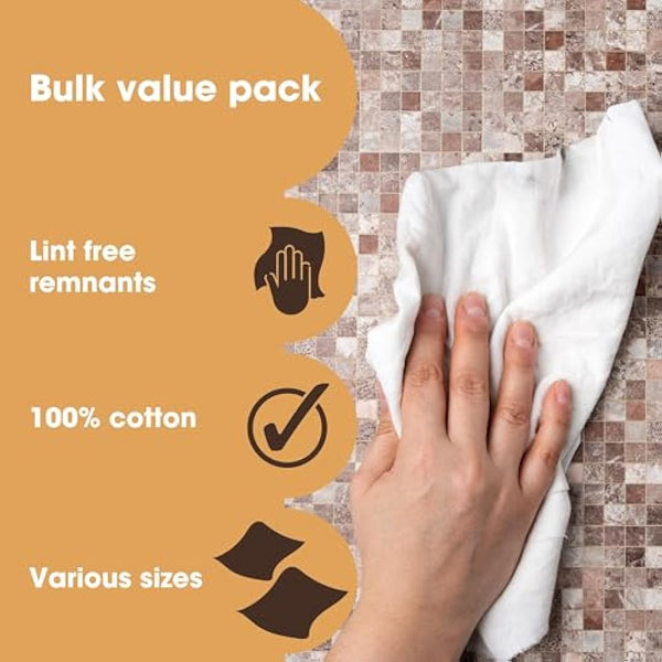 Furniture Clinic Lint Free Cotton Cloth Rags 10kg - For Cleaning, Polishing, Buffing, Waxing & Wiping.