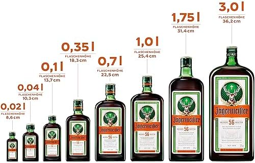 Jägermeister Herbal Liqueur | 24x2cl Miniature Pack | 35% ABV | German Liqueur | Spirits | 56 Herbs & Botanicals | Best Served as an Ice Cold Shot