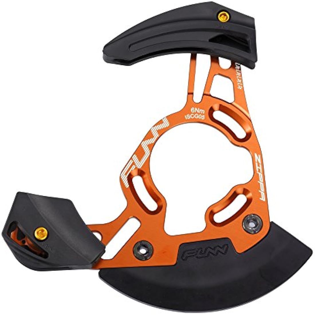 Funn Zippa DH Chain Guide, ISCG05 Interface, BSA Adapter Included, 32T-38T, Mountain Bike Chain Protector