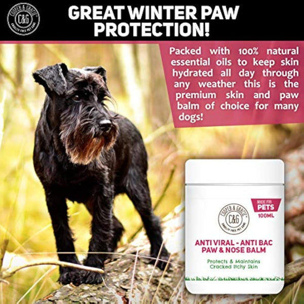 Dog Paw And Nose Balm 100ml - Instantly Soothe Cracked Itchy Skin and Paws - Anti-fungal Cruelty Free Formula - Best Grooming For Dogs