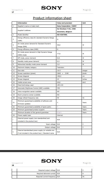 Sony BRAVIA, KD-65X75WL, 65 Inch, LED, Smart TV, 4K HDR, Google TV, ECO PACK, BRAVIA CORE, Narrow Bezel Design