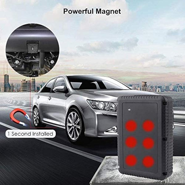 4G GPS Tracker Car Vehicle Tracker No Monthly Fee 4G Motorcycle/Vehicle/Car Device GPS Locator 80 Days Long Standby Waterproof Global Real-time Tracking Device with Powerful Magnet 7800mAh