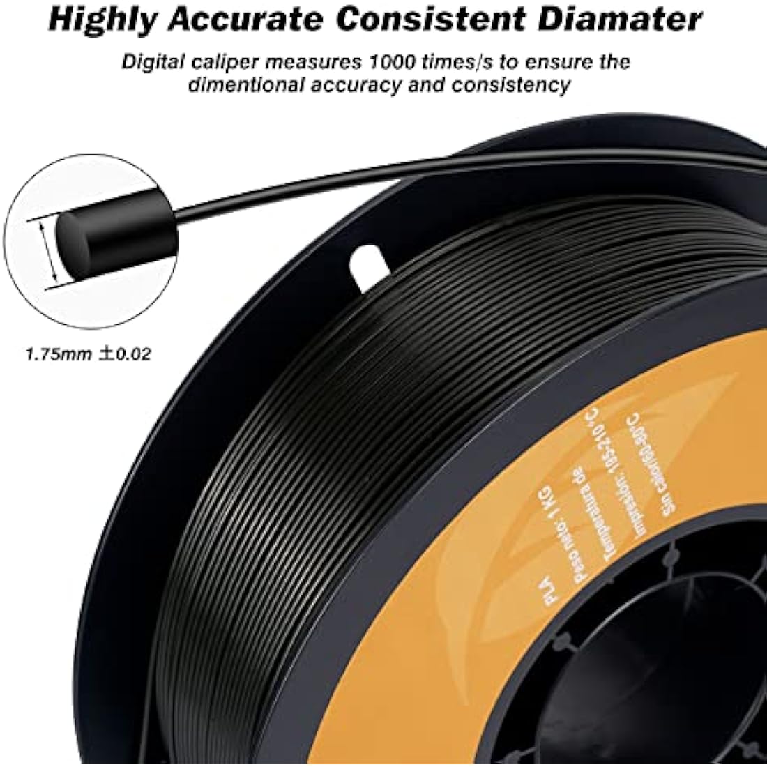 Kingroon PLA 3D Printer Filament,10 Rolls,Dimensional Accuracy +/- 0.02 mm, 1 kg Spool(2.2lbs), 1.75 mm，Red Blue Green Yellow Wood Orange Pink Purple Silver…