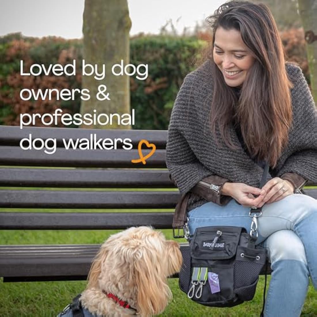 Barking Bags | The Original Dog Walking Bag | Stylish, Waterproof, & Award-Winning | Treat & Poop Bag Dispenser | Perfect for Training, Walks, & Essentials | As Seen on Dragons' Den