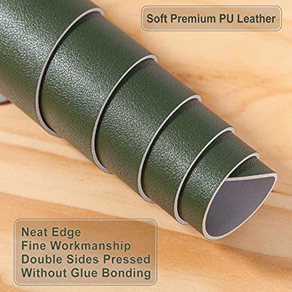 Desk Pad Large, Desk Mat, Extended Mouse Mat, Mouse Pad XXL, Desk Blotter, DOBAOJIA Laptop Pad Writing Pad for Office/Home, Dual-Side Use PU Leather Waterproof 35.4" X 16.9" (Dark Green/Gray)