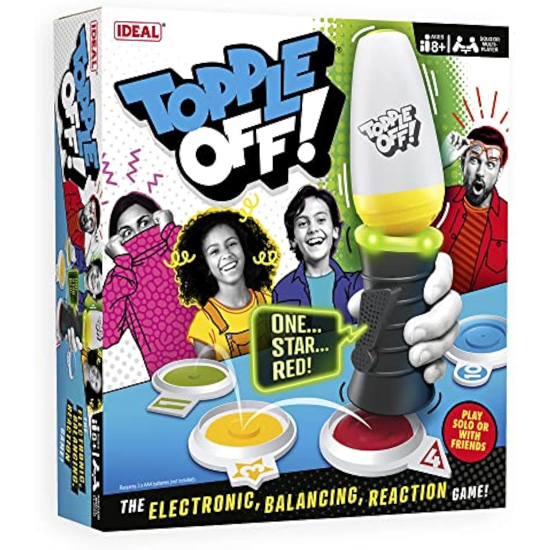 Ideal | Topple Off: The electronic, balancing, reaction game! | Family Games | For 1+ Players | Ages 8+