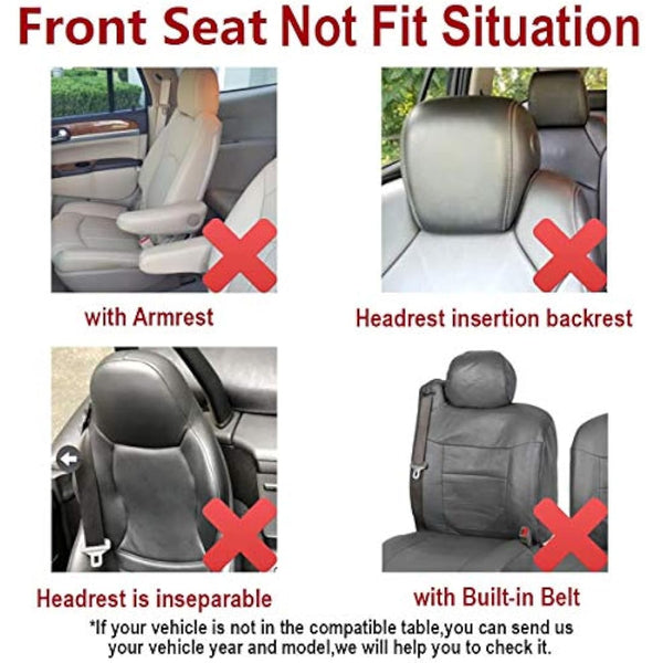 Flying Banner Car Seat Covers 2 Front Seats Leather Splicing Mesh Breathable Cover Black Color