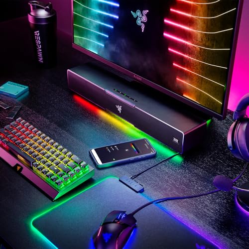 Razer Leviathan V2 X - PC Gaming Soundbar (Full-Range Drivers, Compact Desktop Form Factor, USB Type C Power and Audio Delivery, Bluetooth 5.0) Black