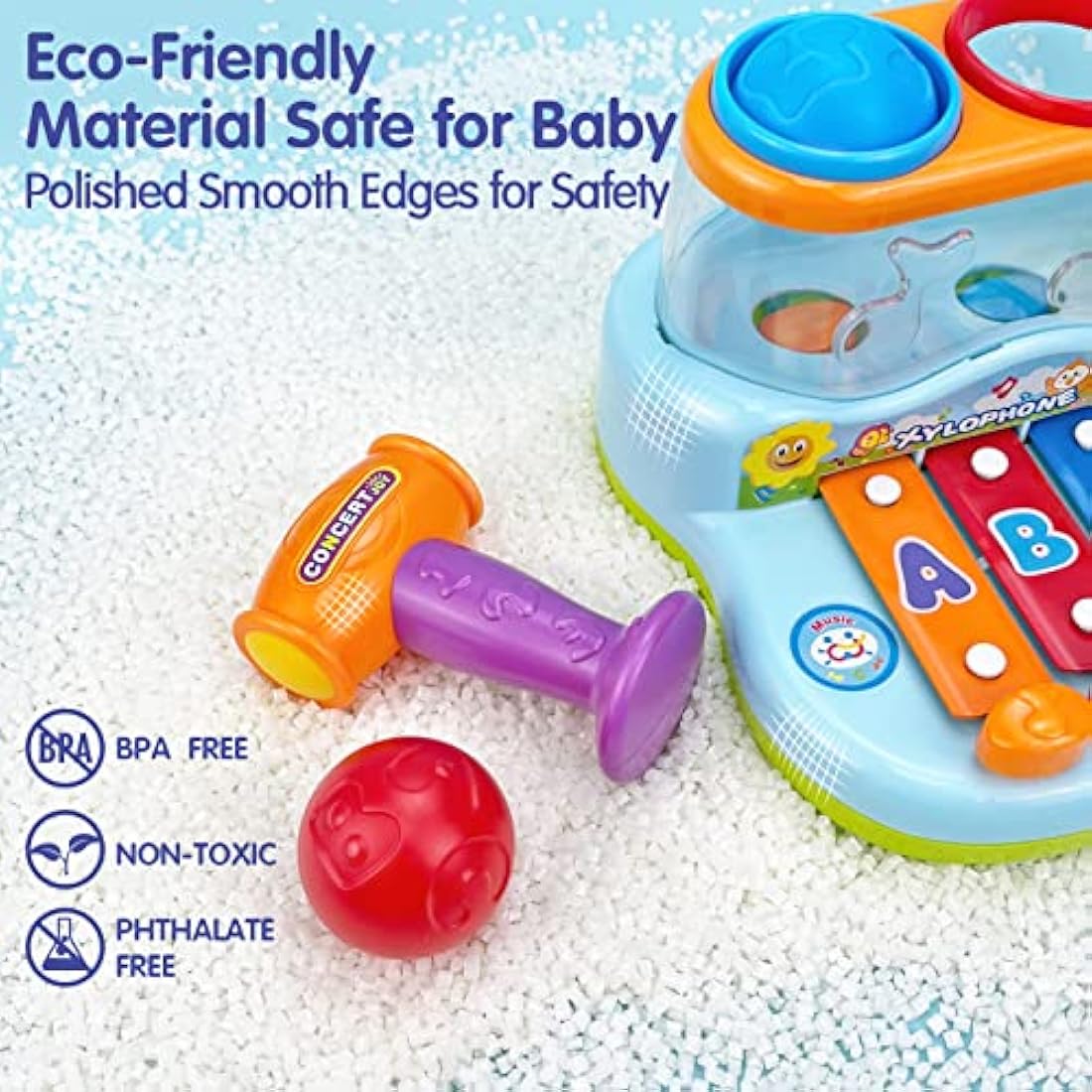 HOLA Toys for 1 Year Old Boys and Girs Toys, 2 in 1 Pound Ball with Xylophone Musical Toys for Girl and Boy Gifts, Baby Toys Early Development & Activity 1st Birthday Gifts