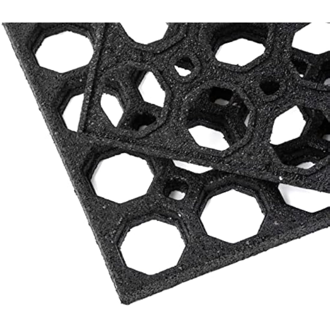 Honeycomb Outdoor Rubber Doormat Boot Scraper Front Door Mat, Heavy Duty Recycled Rubber with Drainage Holes, Anti Fatigue Dirt Scraper Playground Garden Matting (120x80cm, 1.3cm Thick, Extra Large)