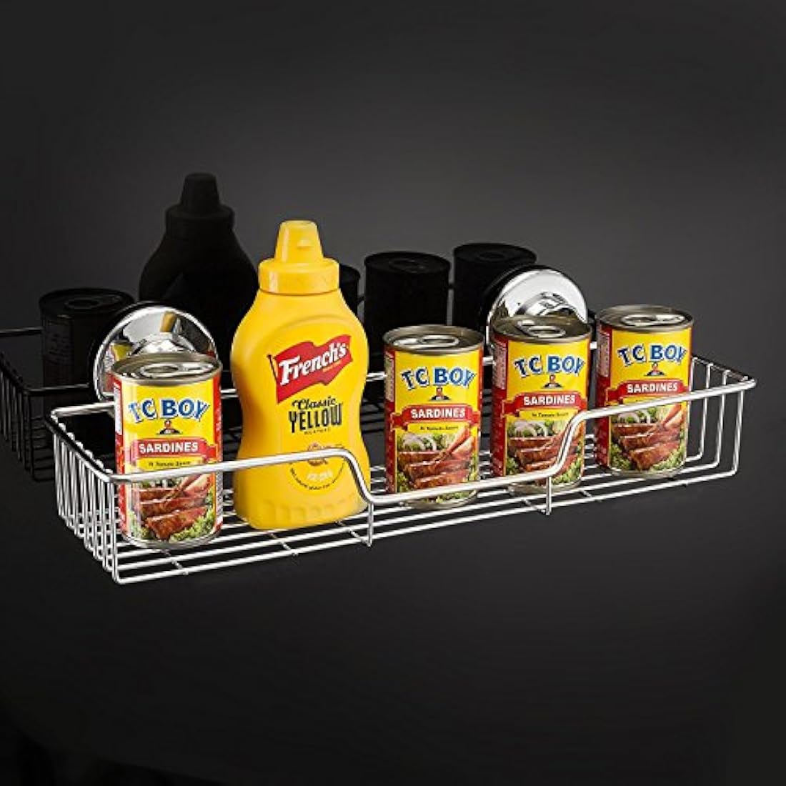 SANNO Shower Caddy,Strong Suction Cup Bathroom Shower Caddies,Bath Shelf Storage Combo Organizer Basket, Kitchen & Bathroom Accessories Shampoo Conditioner - Rustproof Stainless Steel(Set of 2)