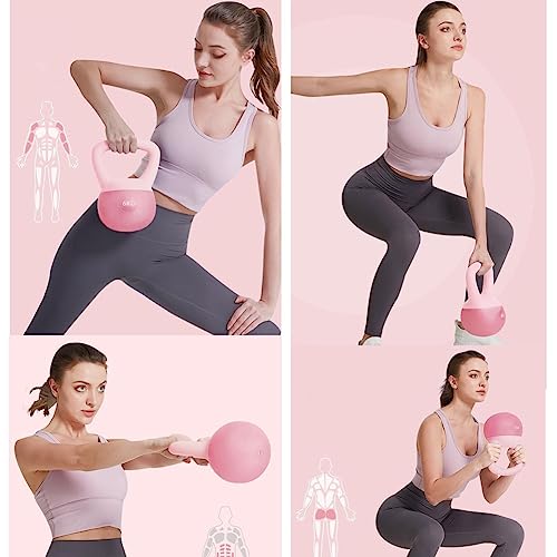 ZhaoCo Soft Kettlebell 8kg with Iron Sand Core - Durable Home Gym Weights for Women & Men, Anti-Slip & Quiet Design for Strength Training, Cardio and