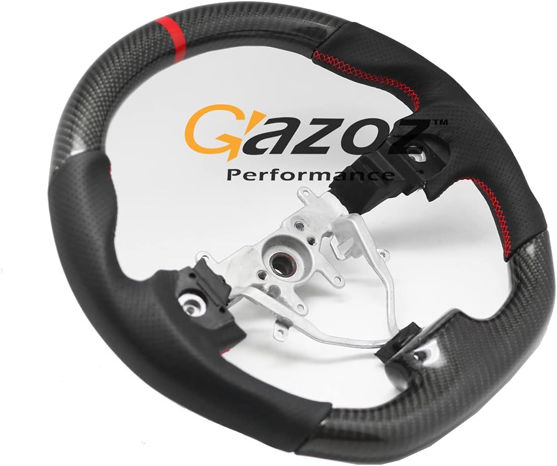 Gazoz Performance Carbon Perforated Leather Steering Wheel Compatible With Subaru Impreza WRX STi 2008-2014 GR