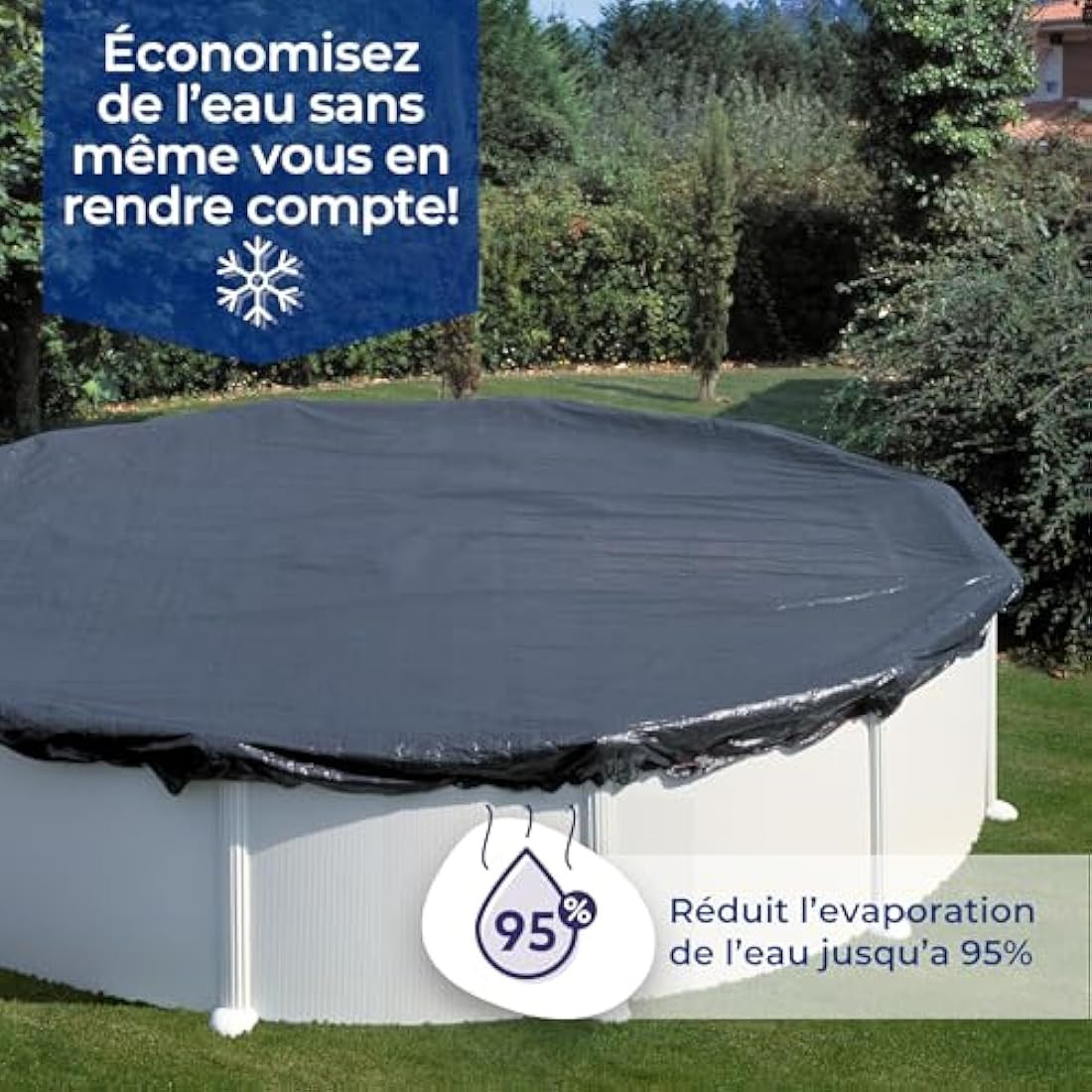 Gre CIPROV – Winter Cover for Oval Swimming Pools 1000 x 550 cm blue