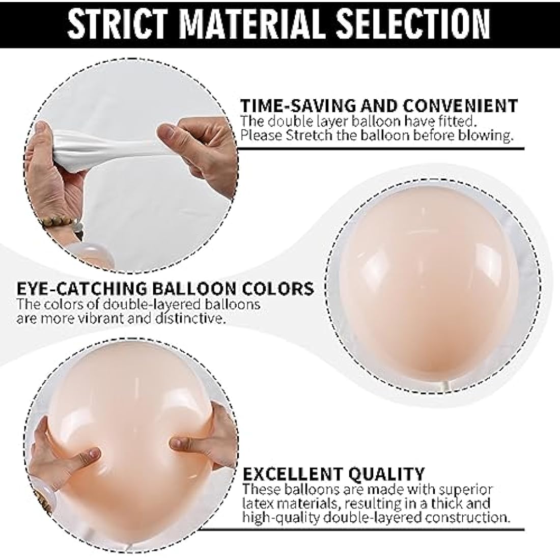 Double Stuffed Blush Balloons Different Sizes Cream Blush Pink Balloon Garland Arch Kit 18 12 10 5inch Pastel Peach Nude Helium Latex Balloons for Boho Birthday Wedding Bridal Shower Party Decorations