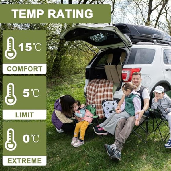 Double Cotton Flannel Sleeping Bag for Camping, Hiking, or Hiking. Queen 2 Cold Weather Waterproof Sleeping Bag for Adults or Teenagers.