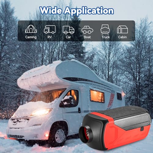Redriver 8KW Diesel Heater 12V/24V Parking Fuel Heater, Night Air Heater with Premium Silencer, Upgrade Smart Remote Control For Truck, Boat, Car Trailer, Motorhomes, Campervans, Caravans