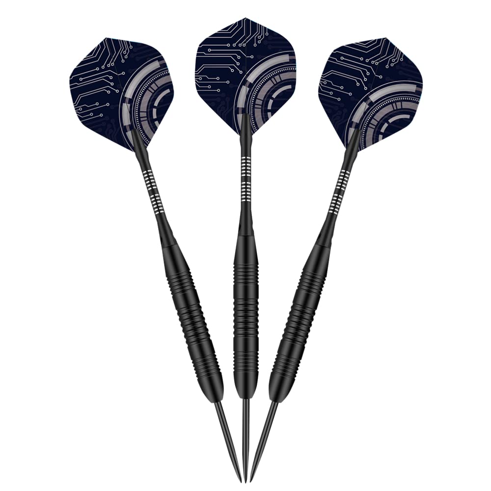 Steel Tip Darts Set,3 Pack Professional Dart with Aluminum Shafts and Darts Case
